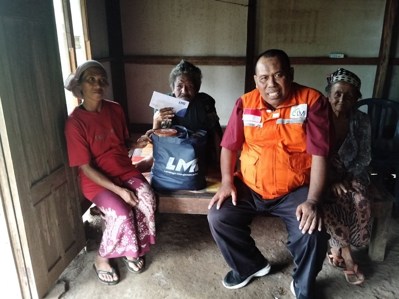 Woman holding donation box